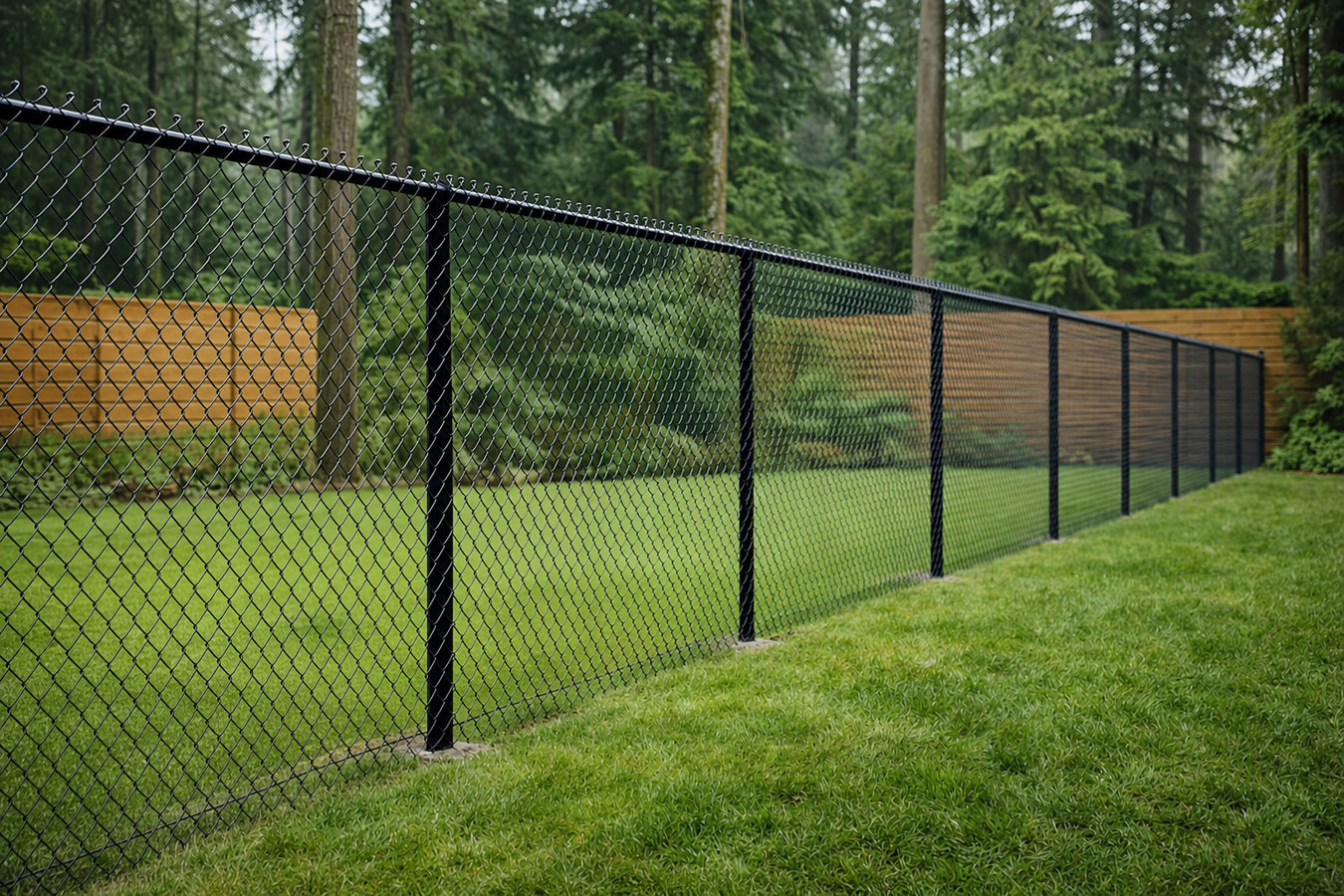 Chain link fence installation
